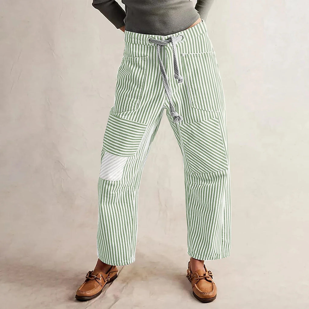 Cove Stripe Pants - Lightweight Cotton Blend - Casual Striped Trousers for Everyday Wear - Available in Multiple Sizes