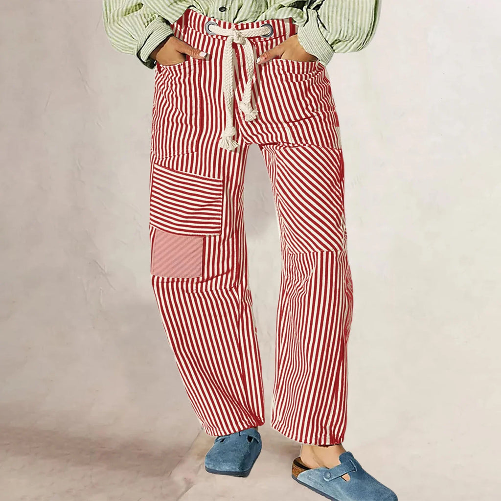 Cove Stripe Pants - Lightweight Cotton Blend - Casual Striped Trousers for Everyday Wear - Available in Multiple Sizes