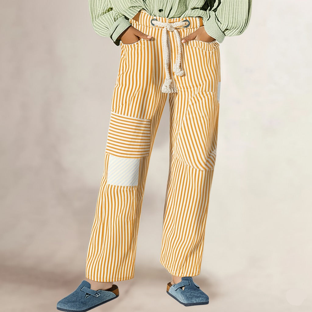 Cove Stripe Pants - Lightweight Cotton Blend - Casual Striped Trousers for Everyday Wear - Available in Multiple Sizes