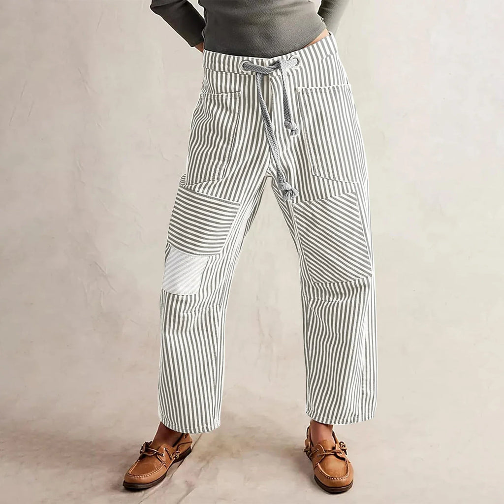 Cove Stripe Pants - Lightweight Cotton Blend - Casual Striped Trousers for Everyday Wear - Available in Multiple Sizes
