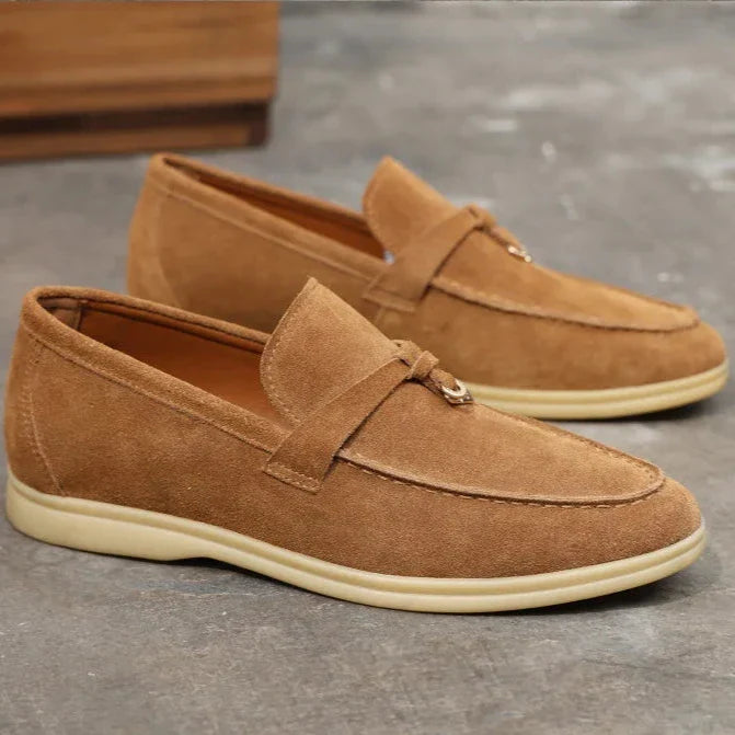 Cow Suede Loafers for Men | Comfortable Casual Slip-On Shoes | Versatile Footwear for Everyday Wear
