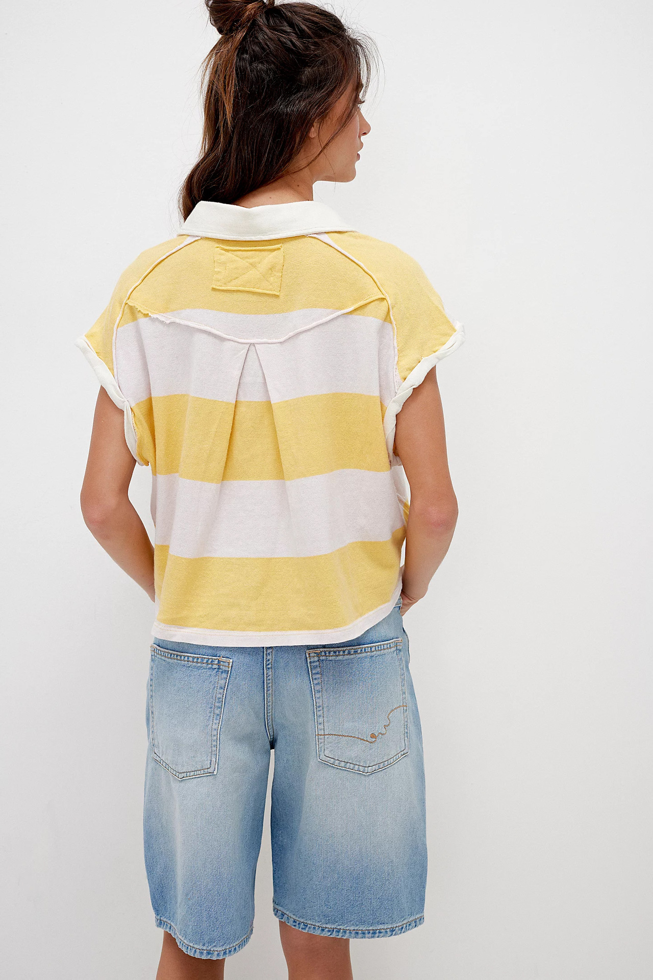 Cropped Polo Shirt for Women - Soft Cotton Blend, Casual Style, Perfect for Everyday Wear, Available in Multiple Colors