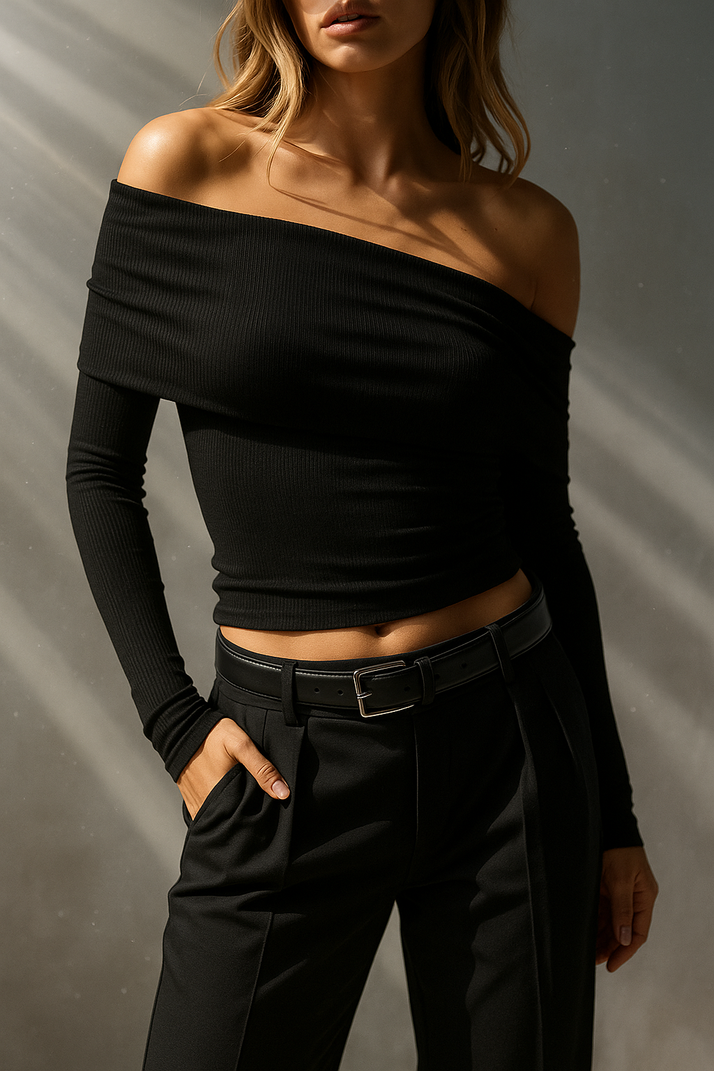 Crossbody Top in Soft Fabric - Casual Everyday Wear with Adjustable Straps - Versatile Women's Fashion