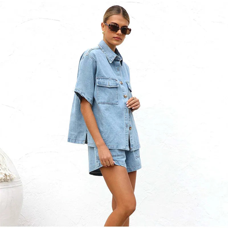 Denim 2-Piece Set for Women | Casual Style | Comfortable Fabric | Perfect for Everyday Wear