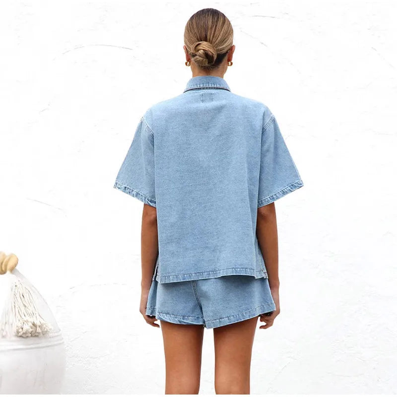 Denim 2-Piece Set for Women | Casual Style | Comfortable Fabric | Perfect for Everyday Wear