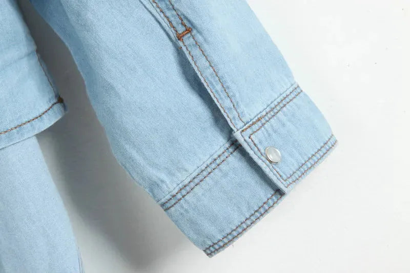 Denim Crop Top for Summer - Lightweight Casual Style for Women