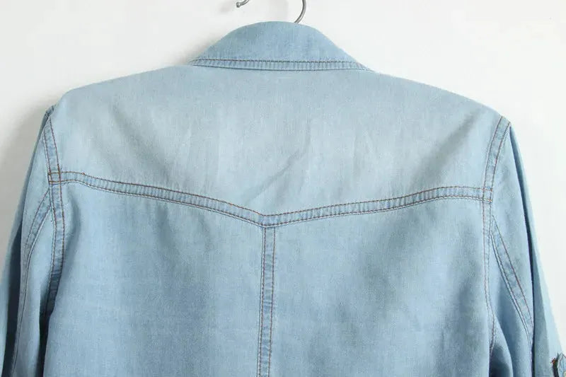 Denim Crop Top for Summer - Lightweight Casual Style for Women