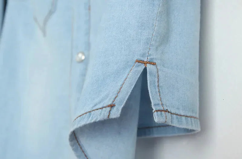 Denim Crop Top for Summer - Lightweight Casual Style for Women