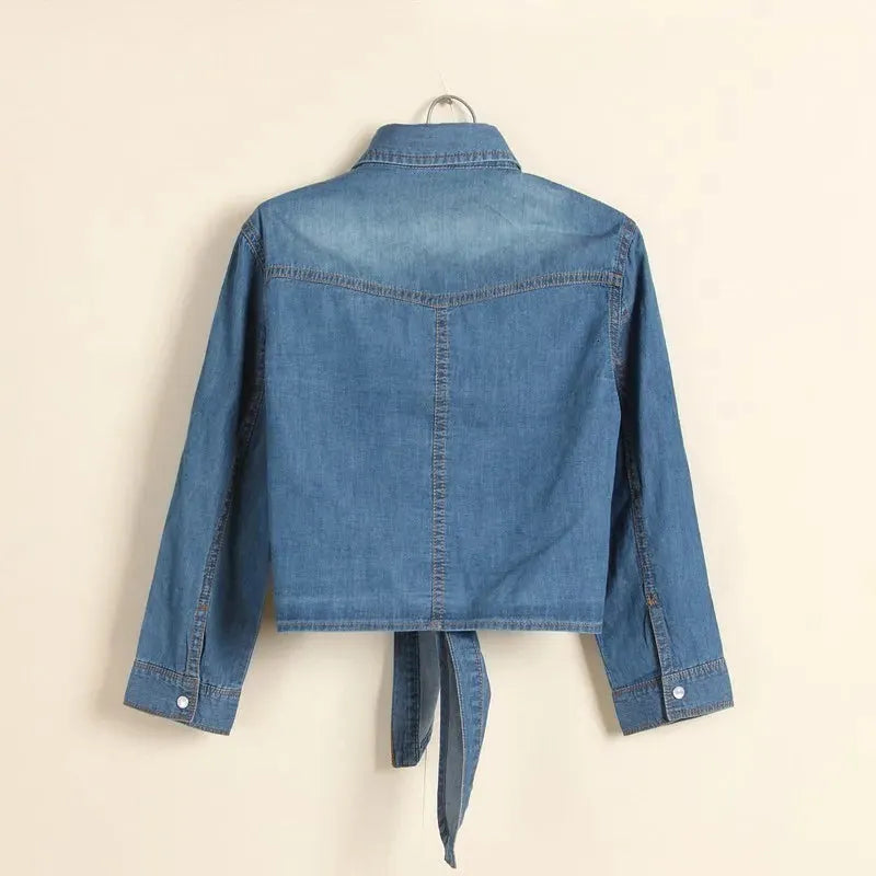 Denim Crop Top for Summer - Lightweight Casual Style for Women