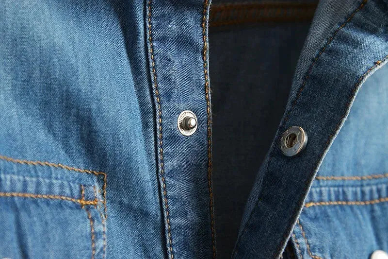 Denim Crop Top for Summer - Lightweight Casual Style for Women