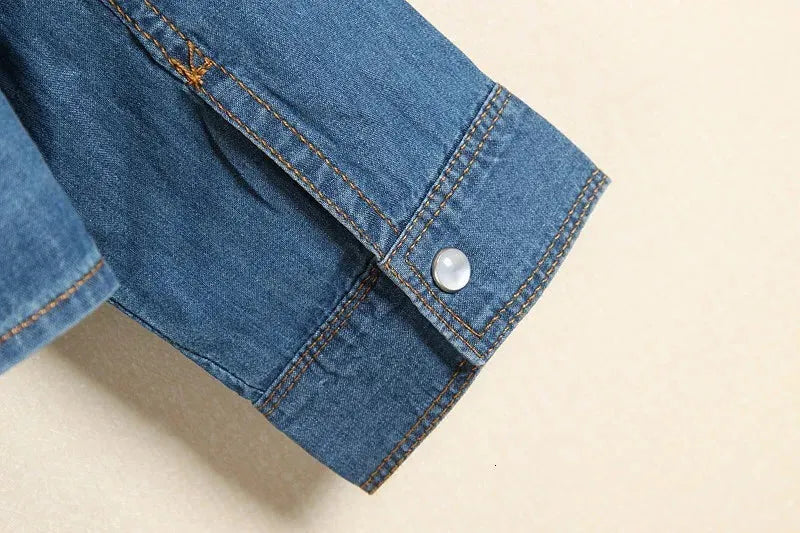 Denim Crop Top for Summer - Lightweight Casual Style for Women