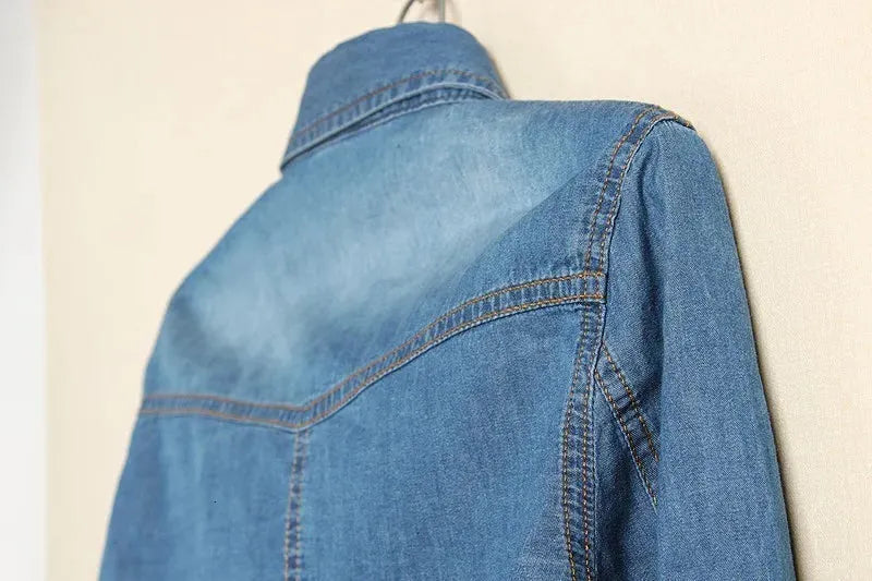 Denim Crop Top for Summer - Lightweight Casual Style for Women