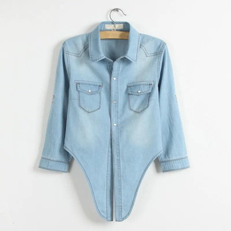 Denim Crop Top for Summer - Lightweight Casual Style for Women