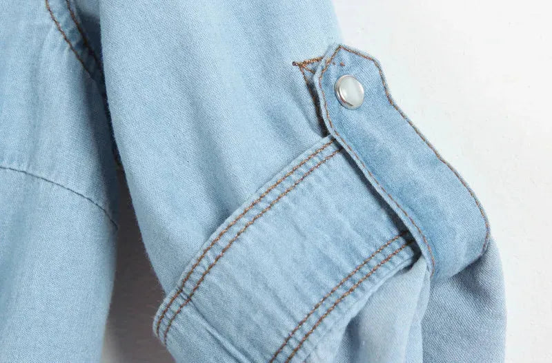 Denim Crop Top for Summer - Lightweight Casual Style for Women