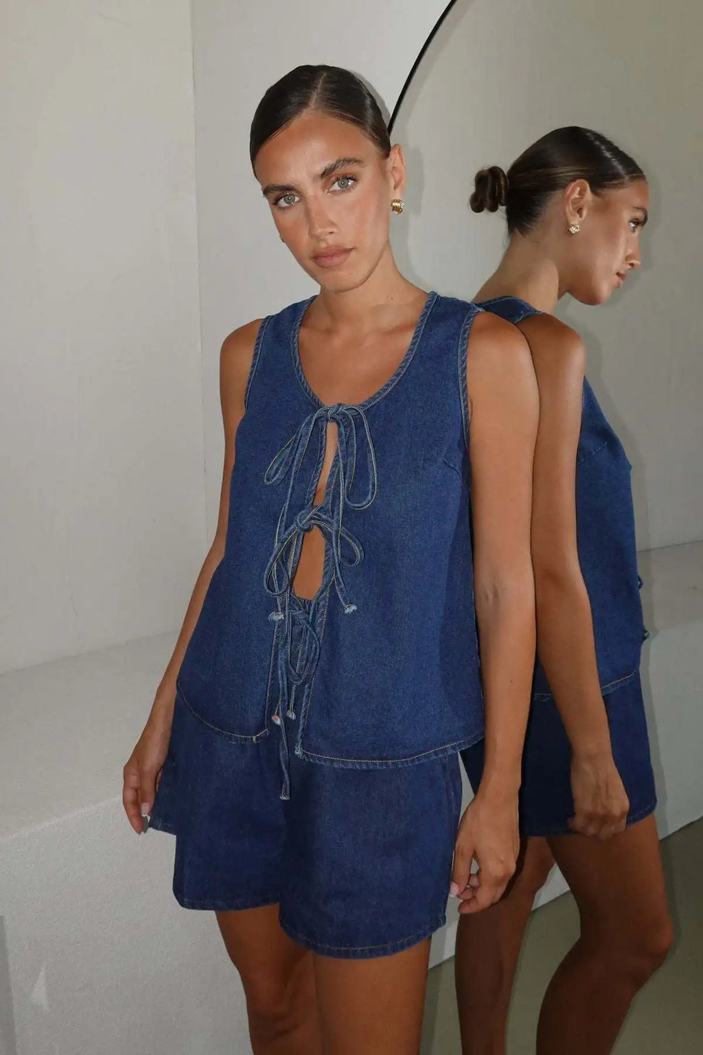 Denim Tie Set for Men - Casual Style, Versatile Fashion Accessory, Perfect for Weddings and Events