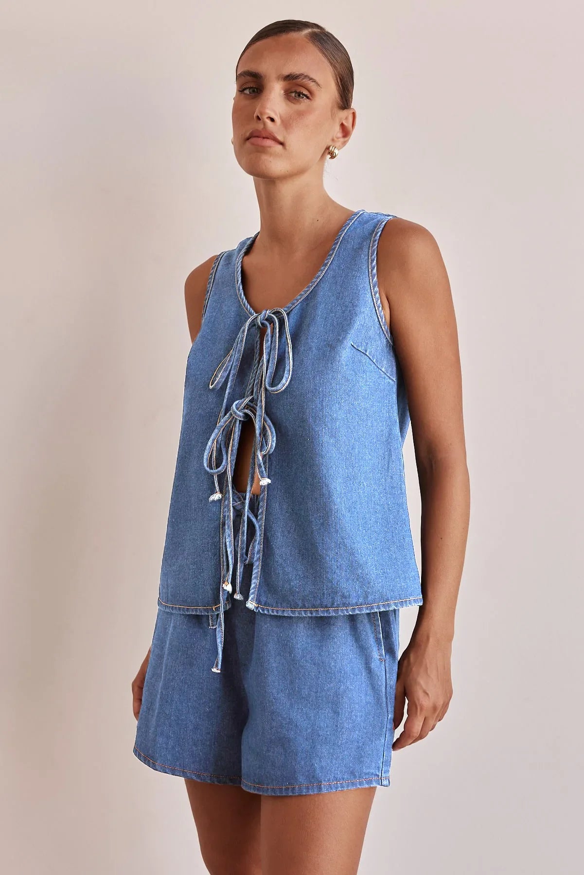 Denim Tie Set for Men - Casual Style, Versatile Fashion Accessory, Perfect for Weddings and Events