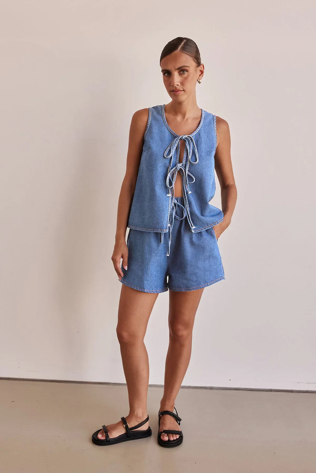 Denim Tie Set for Men - Casual Style, Versatile Fashion Accessory, Perfect for Weddings and Events