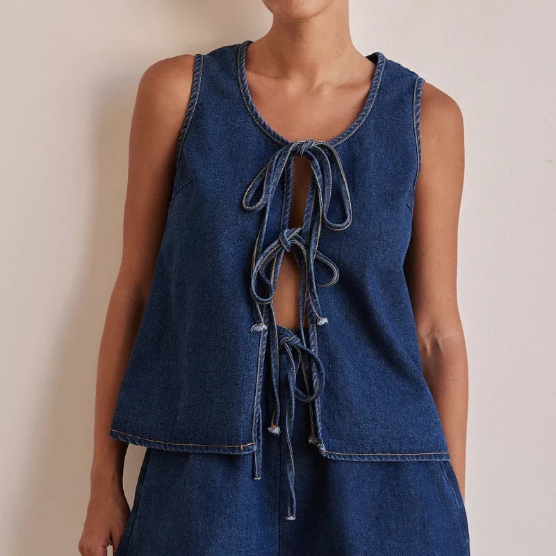 Denim Tie Set for Men - Casual Style, Versatile Fashion Accessory, Perfect for Weddings and Events