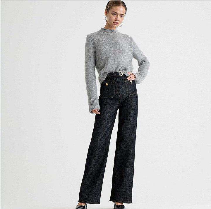 Denim Trousers for Women - Giselle Style - Casual Fit - Versatile Everyday Wear - Available in Multiple Sizes