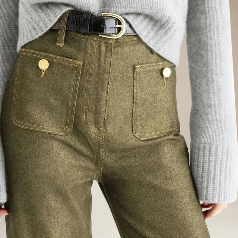 Denim Trousers for Women - Giselle Style - Casual Fit - Versatile Everyday Wear - Available in Multiple Sizes