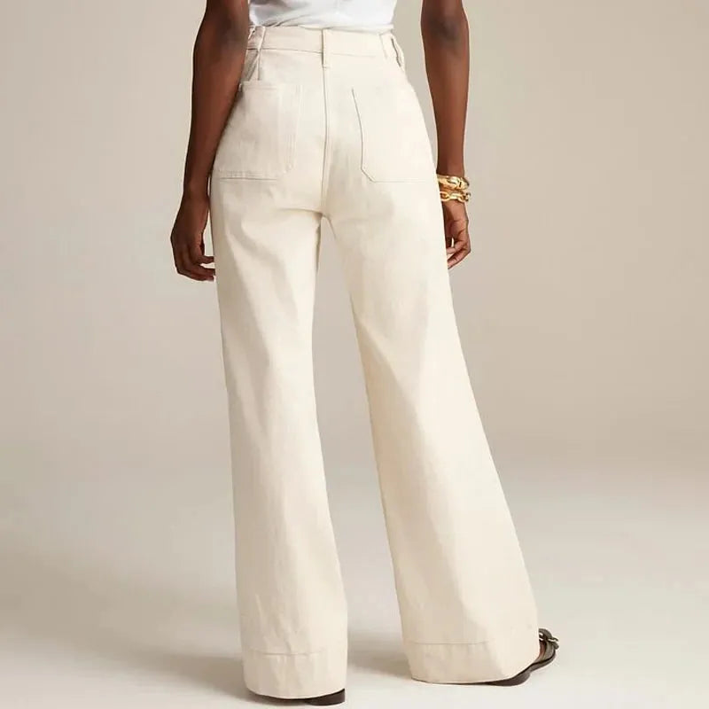 Denim Trousers for Women - Giselle Style - Casual Fit - Versatile Everyday Wear - Available in Multiple Sizes