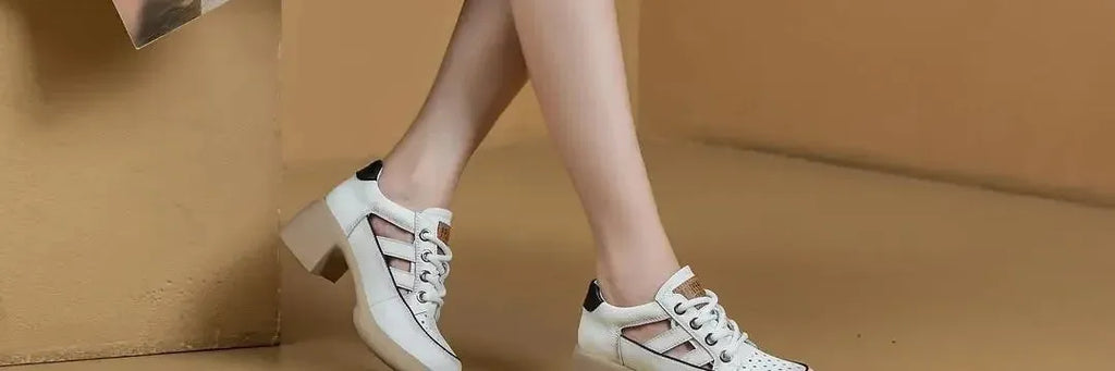 Derby Heels for Women - Elegant Leather Design for Formal and Casual Wear - Classic Black