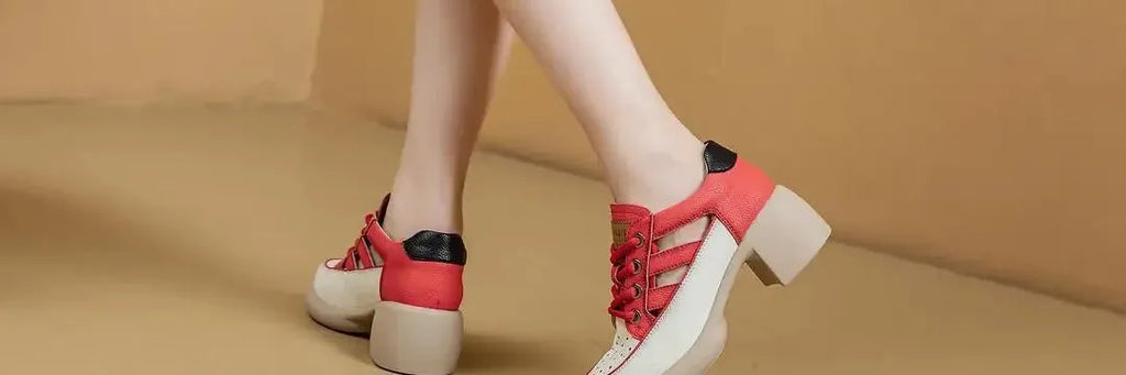 Derby Heels for Women - Elegant Leather Design for Formal and Casual Wear - Classic Black