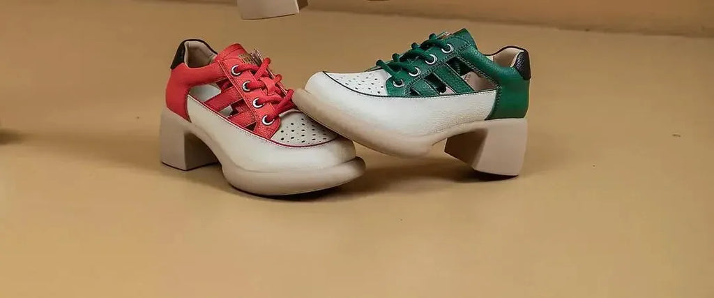 Derby Heels for Women - Elegant Leather Design for Formal and Casual Wear - Classic Black