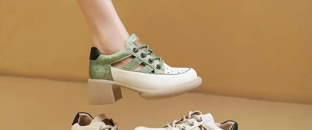 Derby Heels for Women - Elegant Leather Design for Formal and Casual Wear - Classic Black