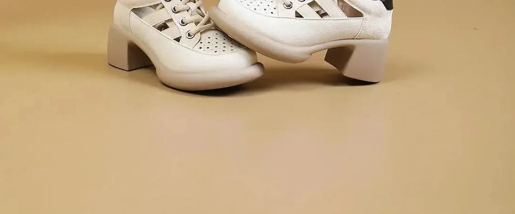 Derby Heels for Women - Elegant Leather Design for Formal and Casual Wear - Classic Black