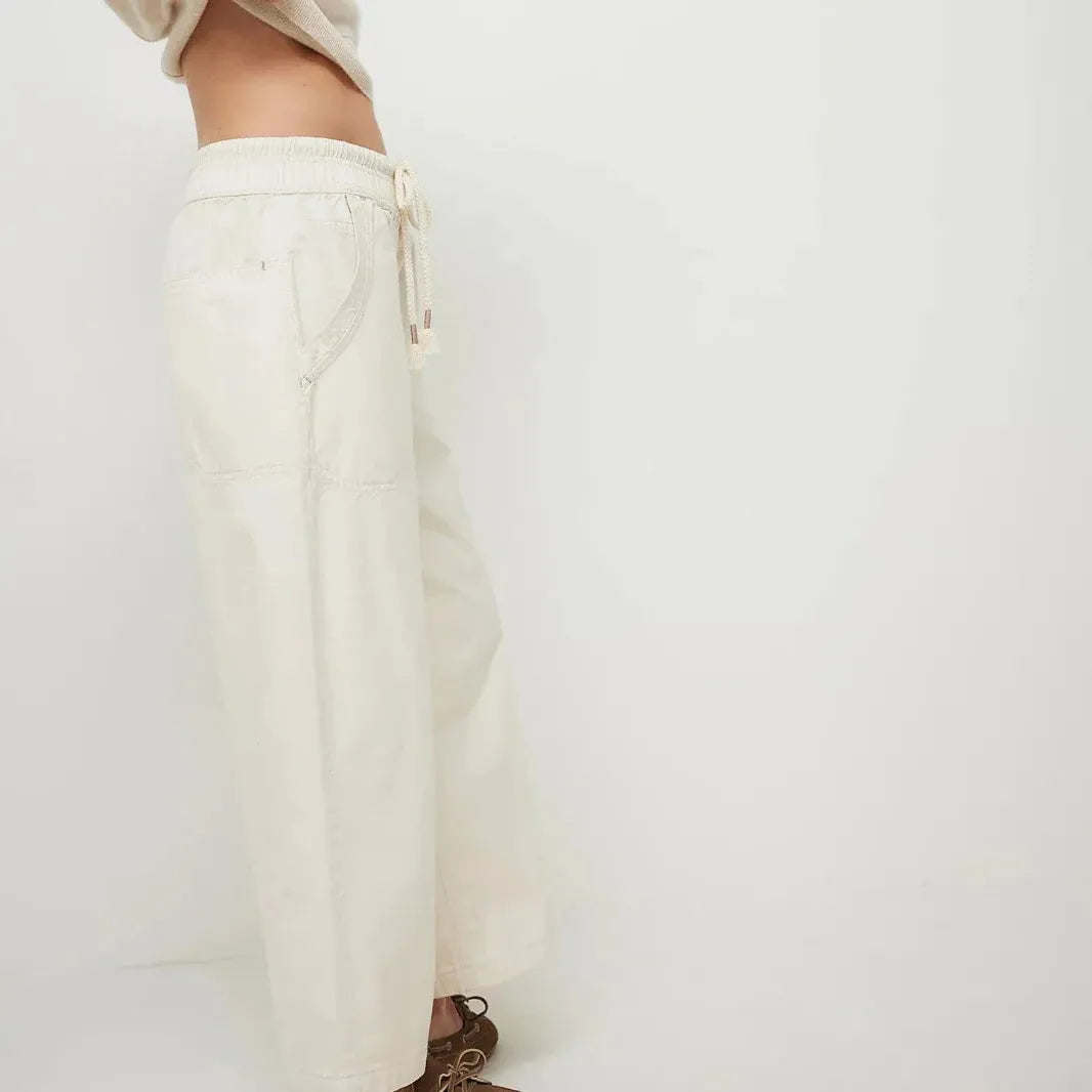 Drawstring Jeans for Women - Comfortable Cotton Weekender Style - Casual Fit for Everyday Wear