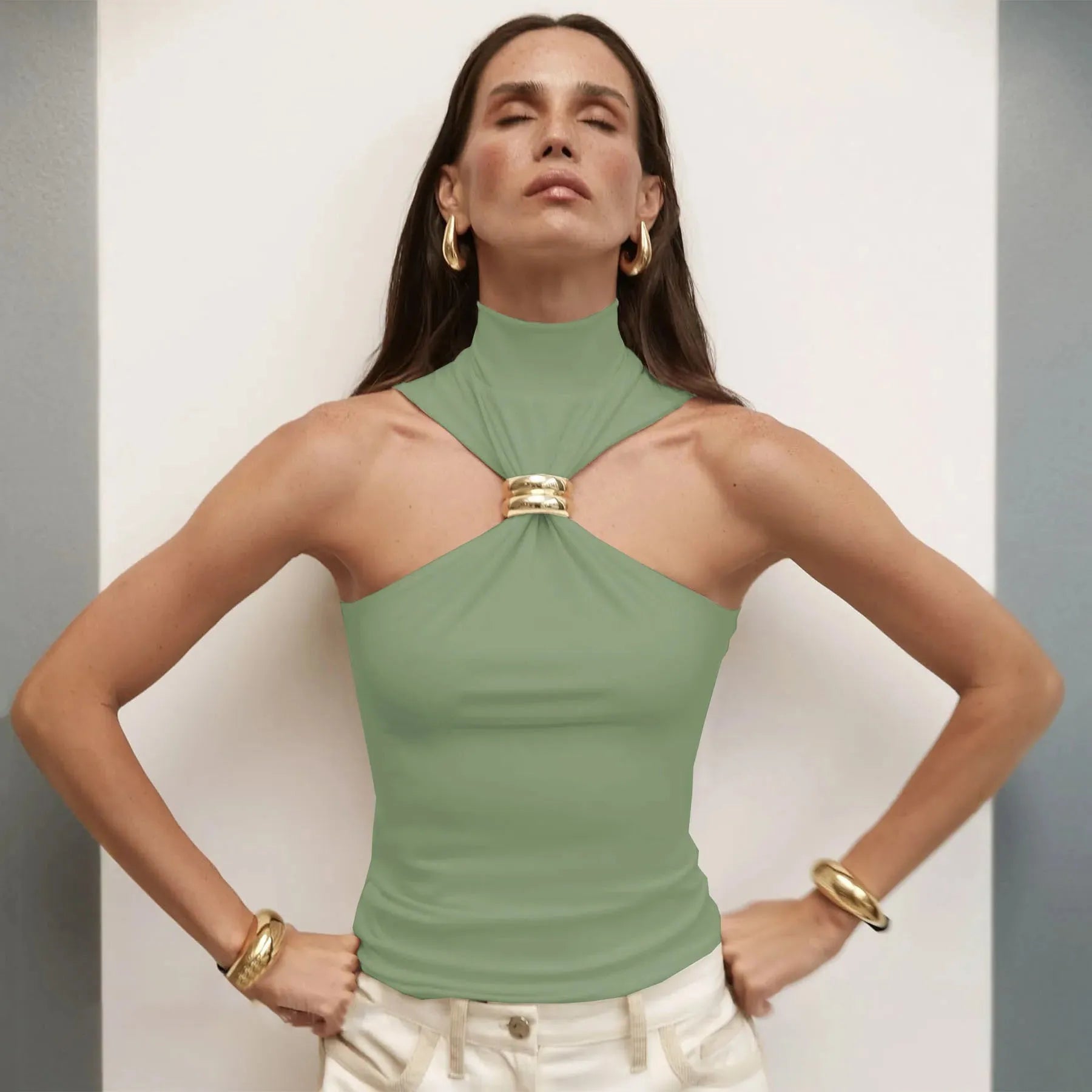 Empress Style Livia Top - Lightweight Fabric, Elegant Design for Casual or Dressy Occasions