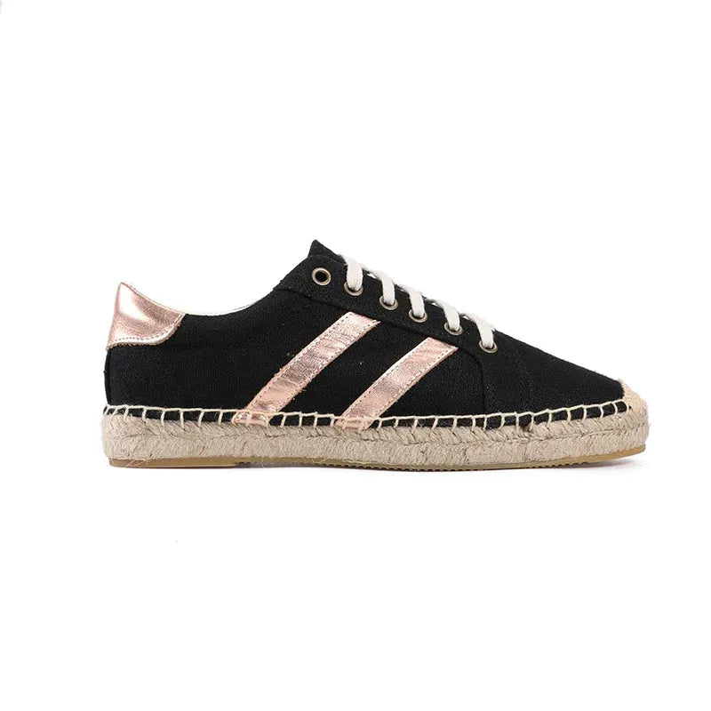 Espadrille Sneakers for Women - Comfortable Canvas Slip-On Shoes for Casual Wear - Lightweight and Breathable Design