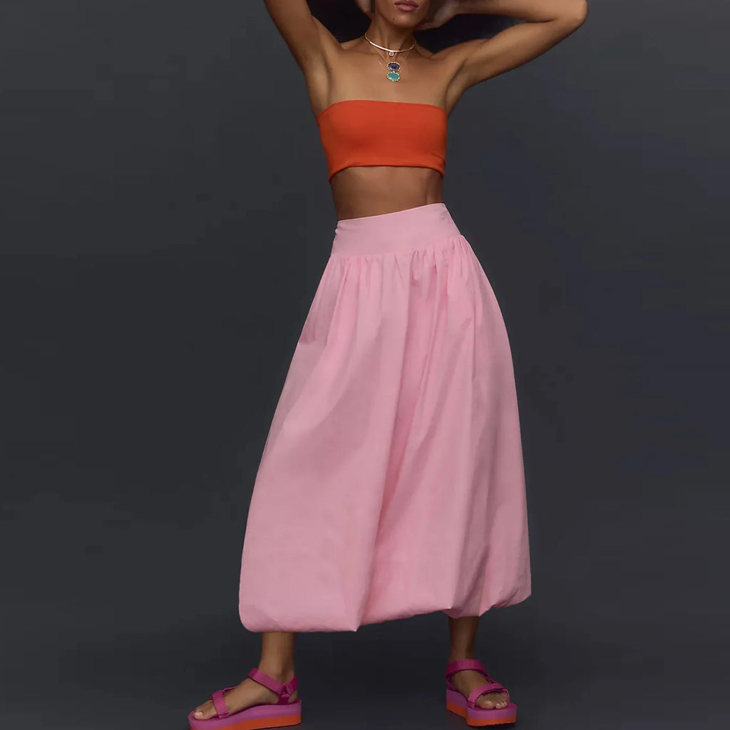 Flare Skirt for Women - Lightweight Cotton Blend - Casual A-Line Design - Perfect for Everyday Wear