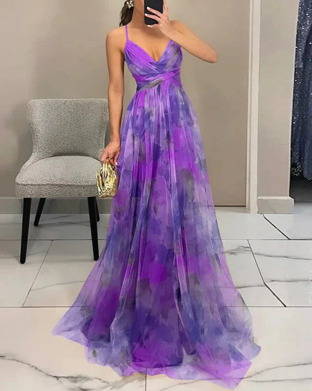 Floral Maxi Dress for Women - Sleeveless Design, Lightweight Fabric, Perfect for Casual Wear or Summer Events