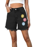 Floral Print Women's Shorts - Lightweight Cotton Blend - Casual Summer Wear - Perfect for Beach and Outdoor Activities