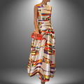 Geometric Print Maxi Dress for Women | Lightweight Fabric | Casual Summer Wear | Elegant Design