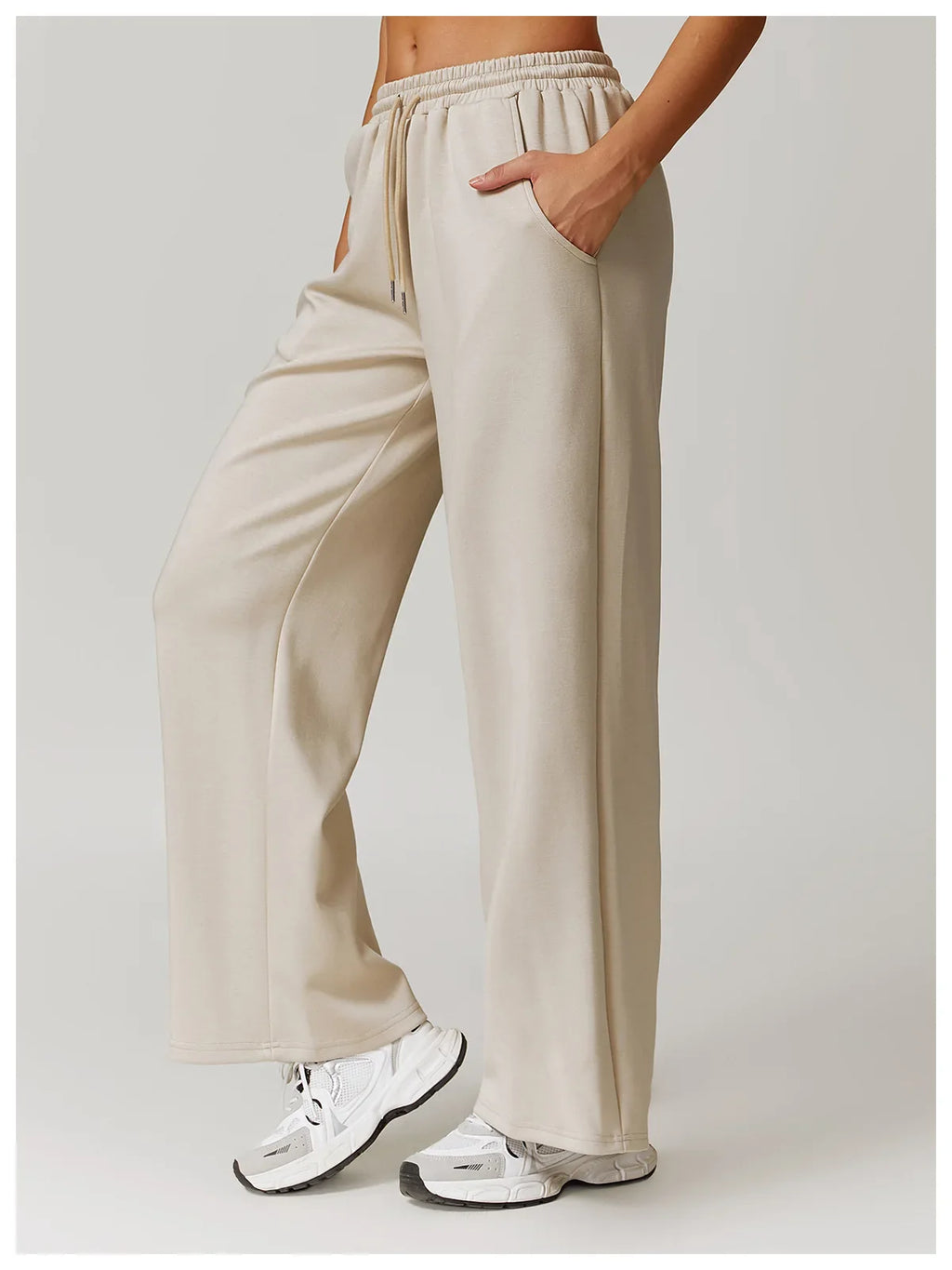 High Rise Stretch Pants for Women - Comfortable Casual Trousers for Everyday Wear
