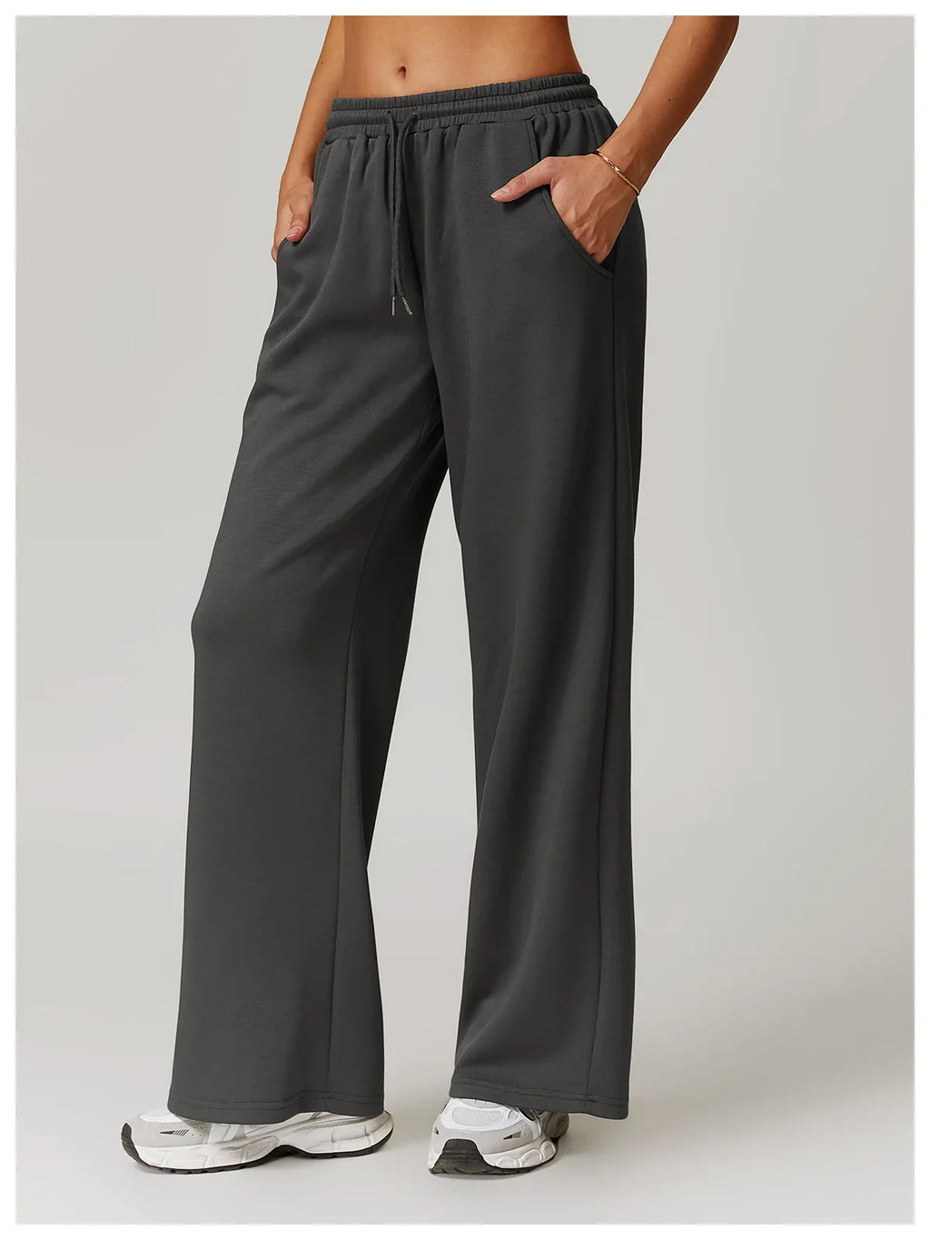 High Rise Stretch Pants for Women - Comfortable Casual Trousers for Everyday Wear