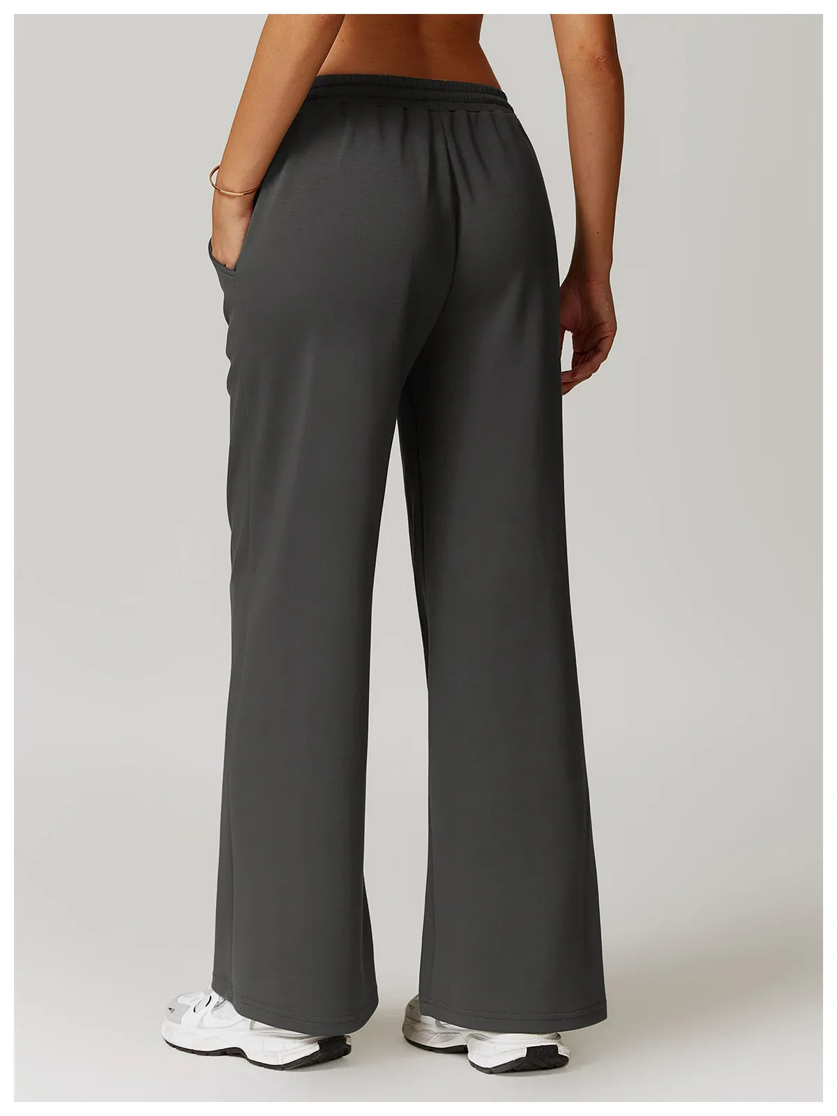 High Rise Stretch Pants for Women - Comfortable Casual Trousers for Everyday Wear