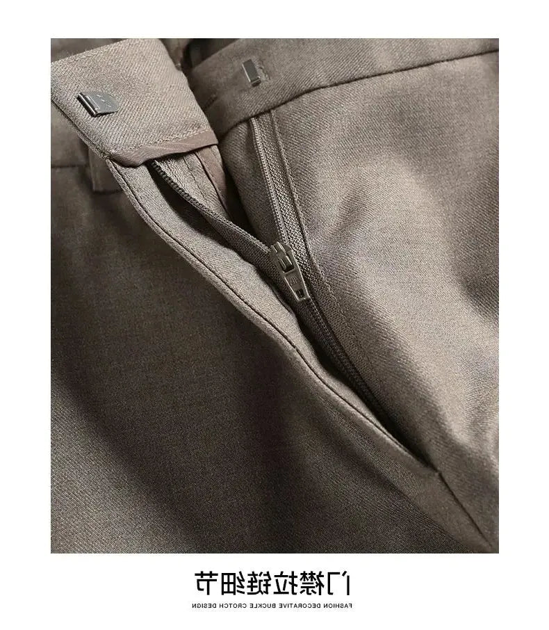 High-Waist Trousers in Soft Fabric - Chic Casual Pants for Everyday Wear - Available in Multiple Sizes