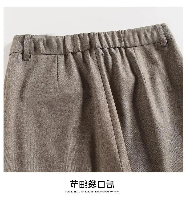 High-Waist Trousers in Soft Fabric - Chic Casual Pants for Everyday Wear - Available in Multiple Sizes