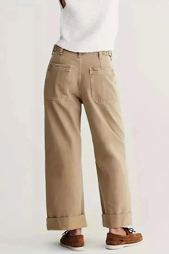 High-Waist Wide-Leg Denim Jeans for Women - Stylish Casual Fit, Versatile Everyday Wear, Available in Multiple Sizes