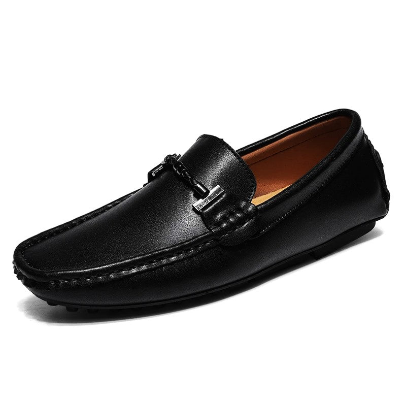 Italian Leather Driving Shoes for Men - Casual Slip-On Style, Comfortable Footwear for Everyday Use