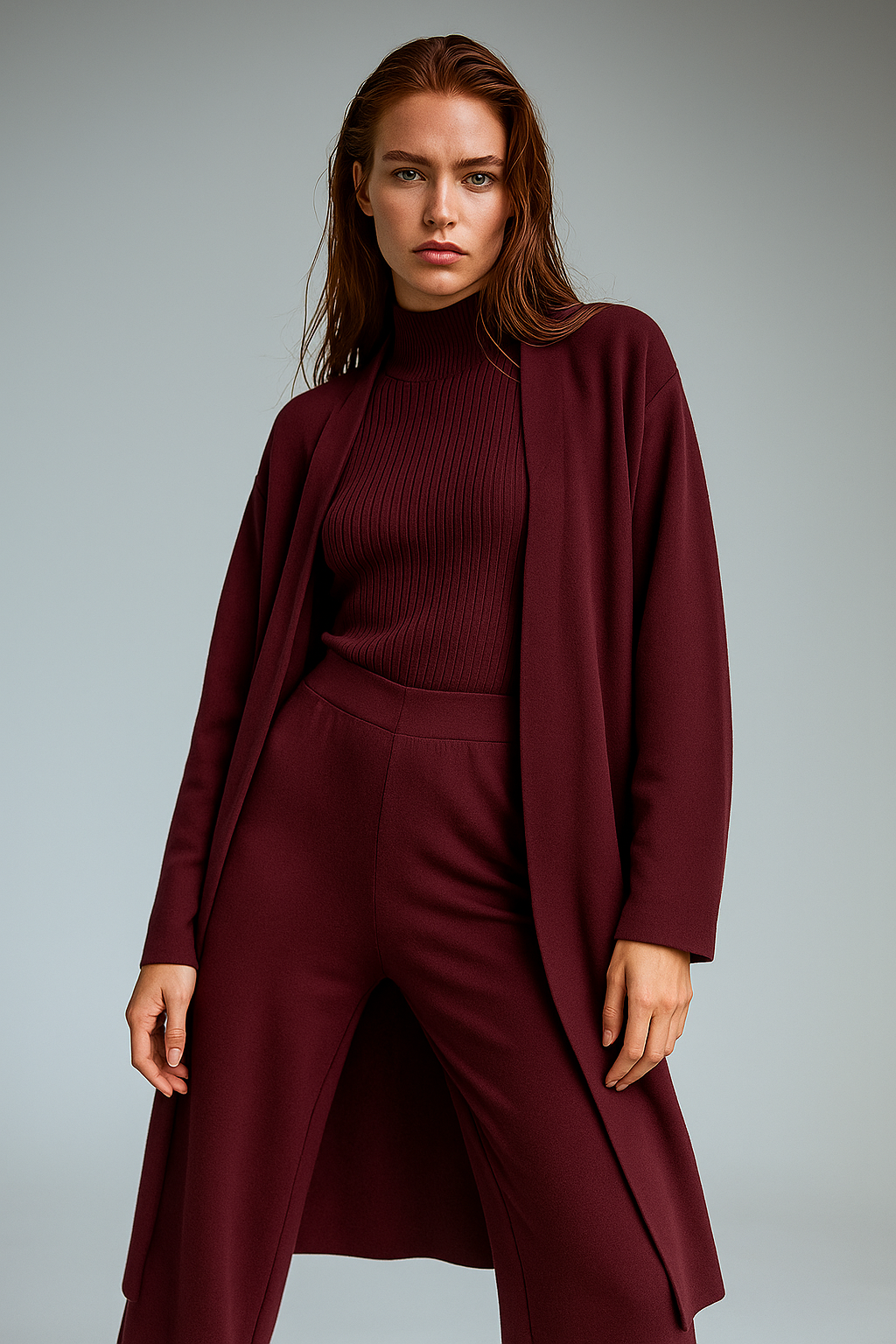 Knit Lounge Set for Women - Soft Cotton Fabric - Comfortable Casual Wear - Perfect for Relaxing or Lounging at Home