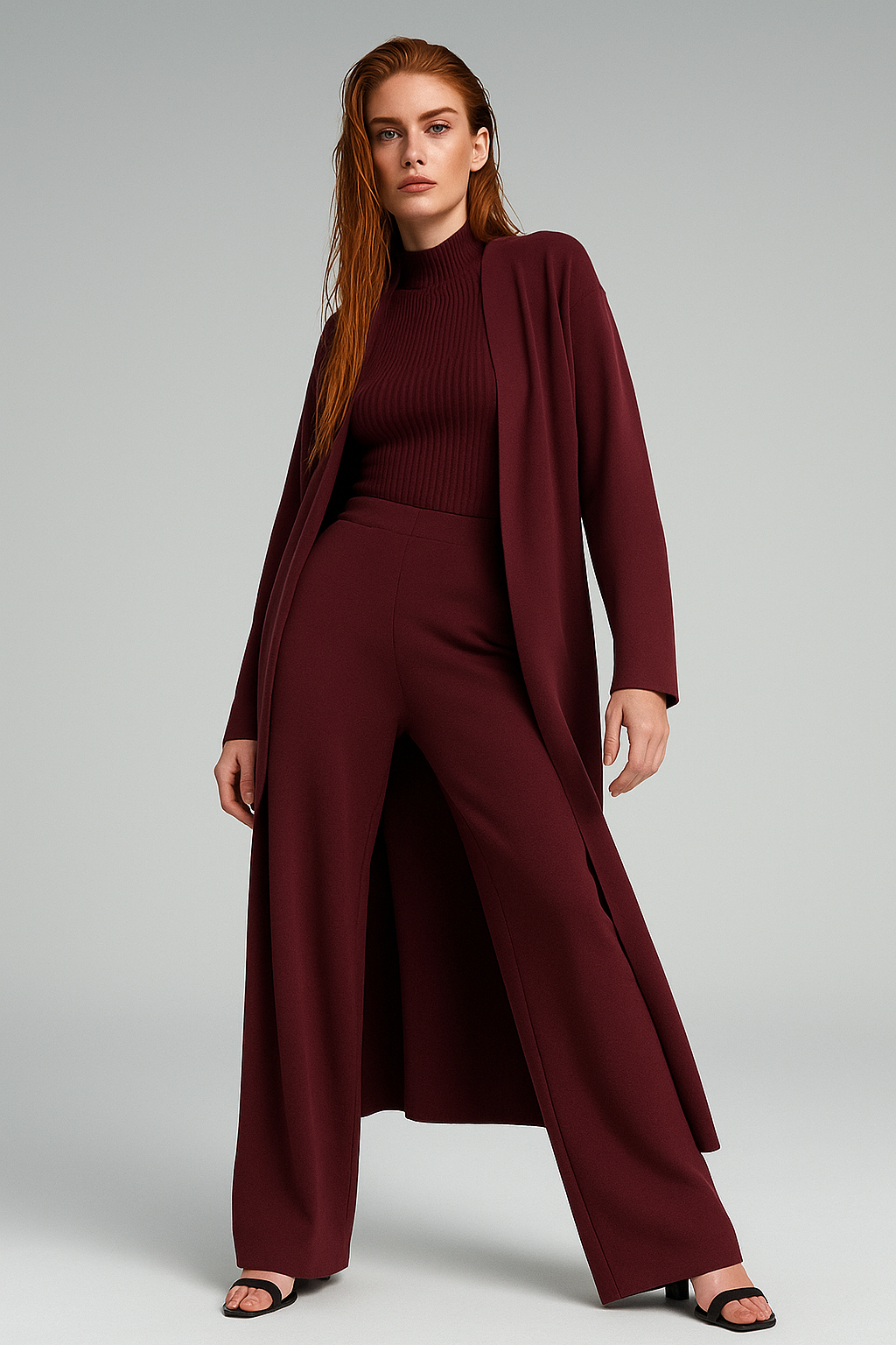 Knit Lounge Set for Women - Soft Cotton Fabric - Comfortable Casual Wear - Perfect for Relaxing or Lounging at Home