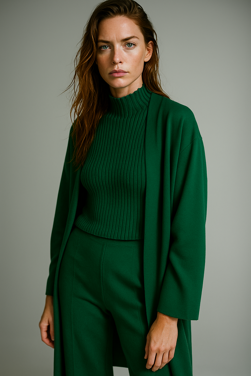 Knit Lounge Set for Women - Soft Cotton Fabric - Comfortable Casual Wear - Perfect for Relaxing or Lounging at Home