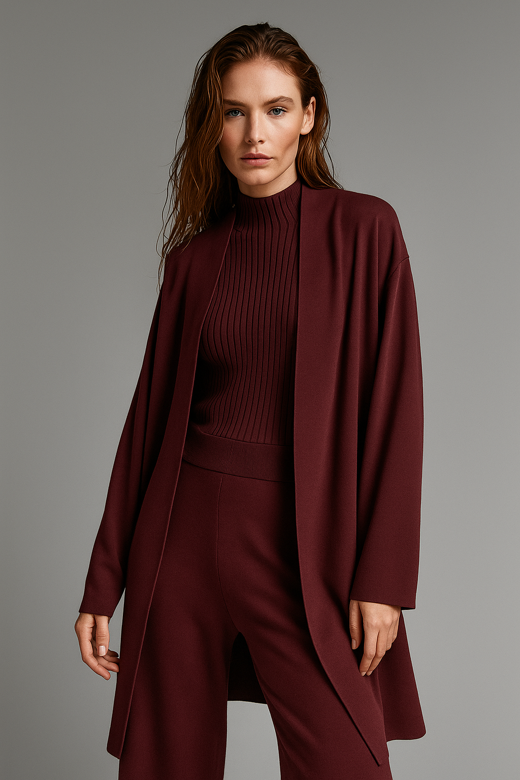 Knit Lounge Set for Women - Soft Cotton Fabric - Comfortable Casual Wear - Perfect for Relaxing or Lounging at Home