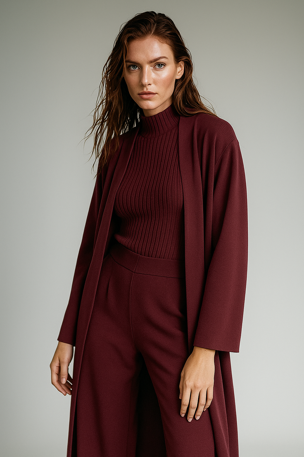 Knit Lounge Set for Women - Soft Cotton Fabric - Comfortable Casual Wear - Perfect for Relaxing or Lounging at Home