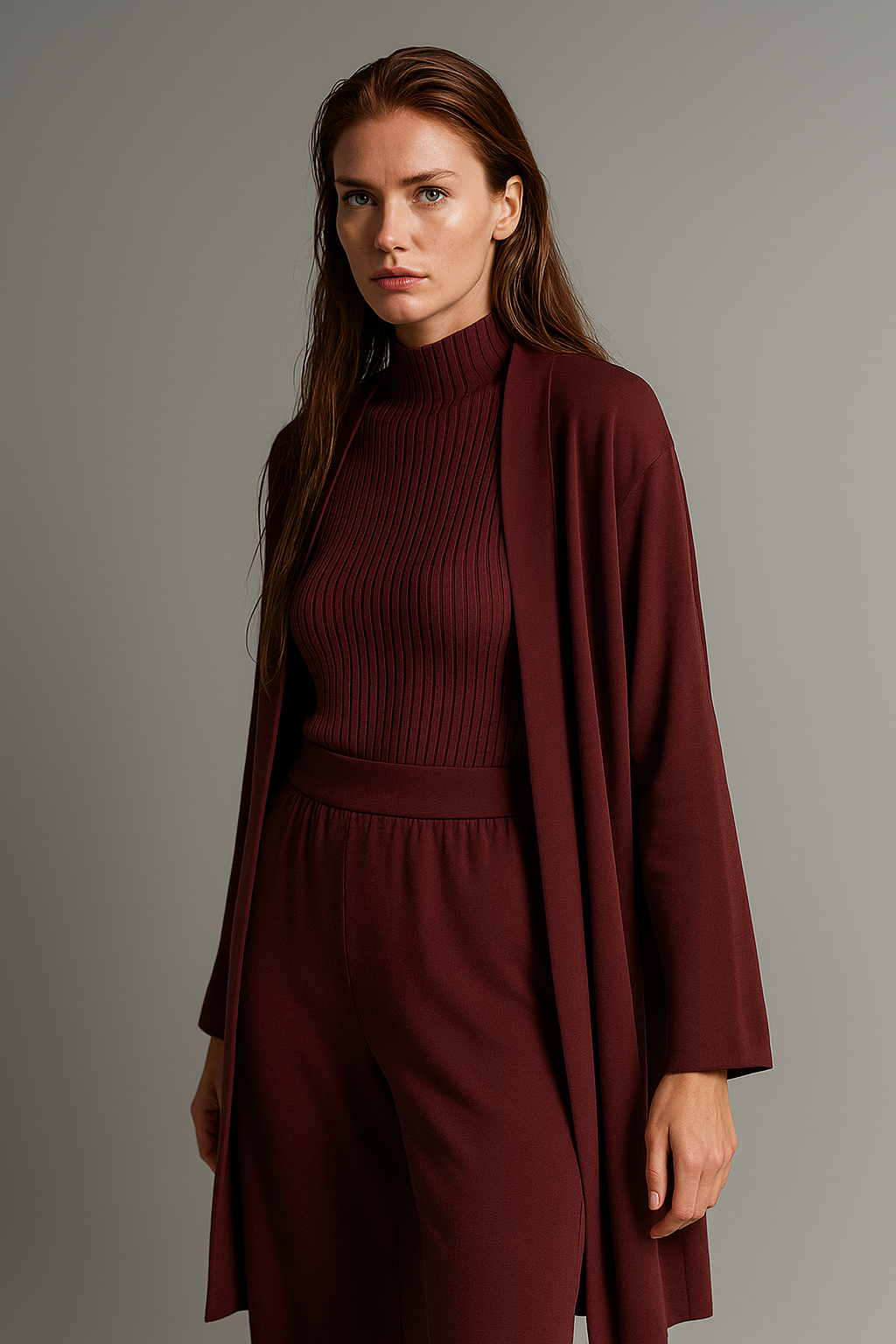 Knit Lounge Set for Women - Soft Cotton Fabric - Comfortable Casual Wear - Perfect for Relaxing or Lounging at Home